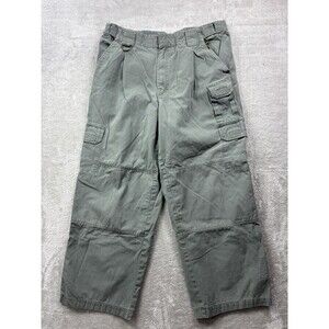 Tact Gear Tactical Cargo Pants Olive Green Size 37 100% Cotton Utility